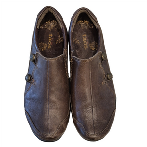 Taos Encore Dark Brown Leather Loafers